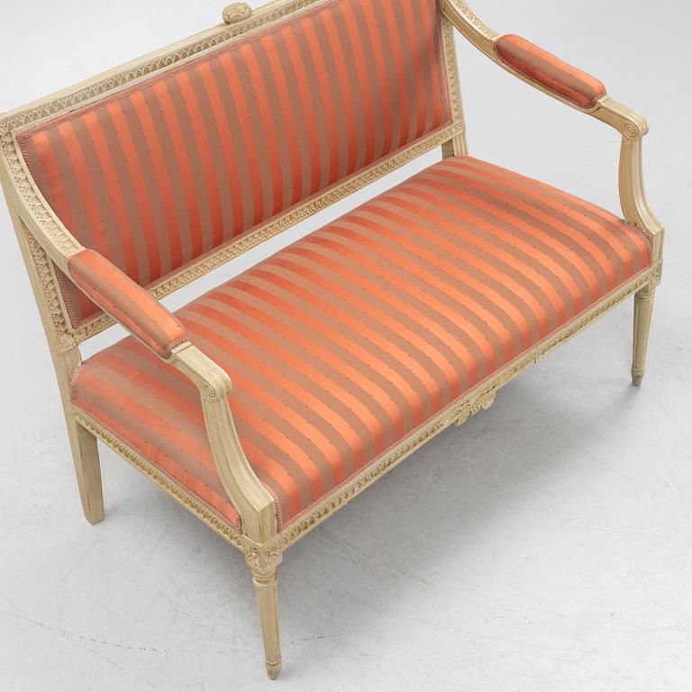 A Gustavian sofa from Lindome, circa 1800.