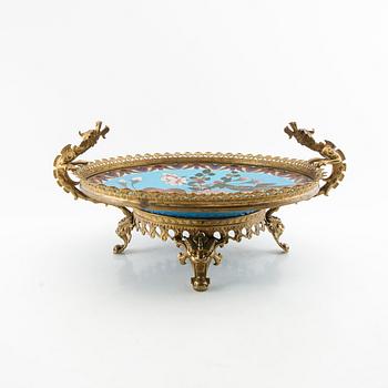 bowl on foot China cloisonné first half of the 20th century.