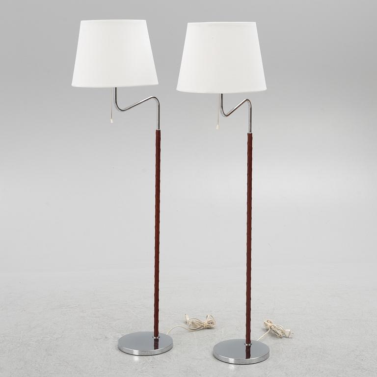 Floor lamps, a pair, Bergboms, late 20th century.