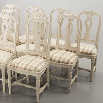 13 PCS OF CHAIRS, "Hallunda", by IKEA, late 20th century,