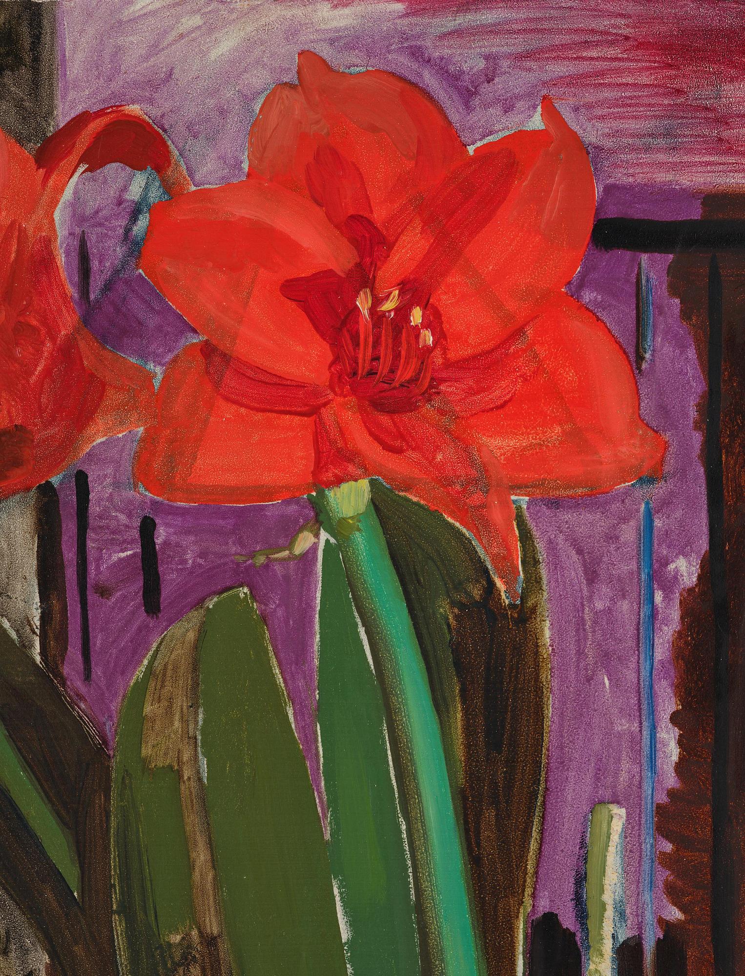 Isaac Grünewald, Still Life with Amaryllis.