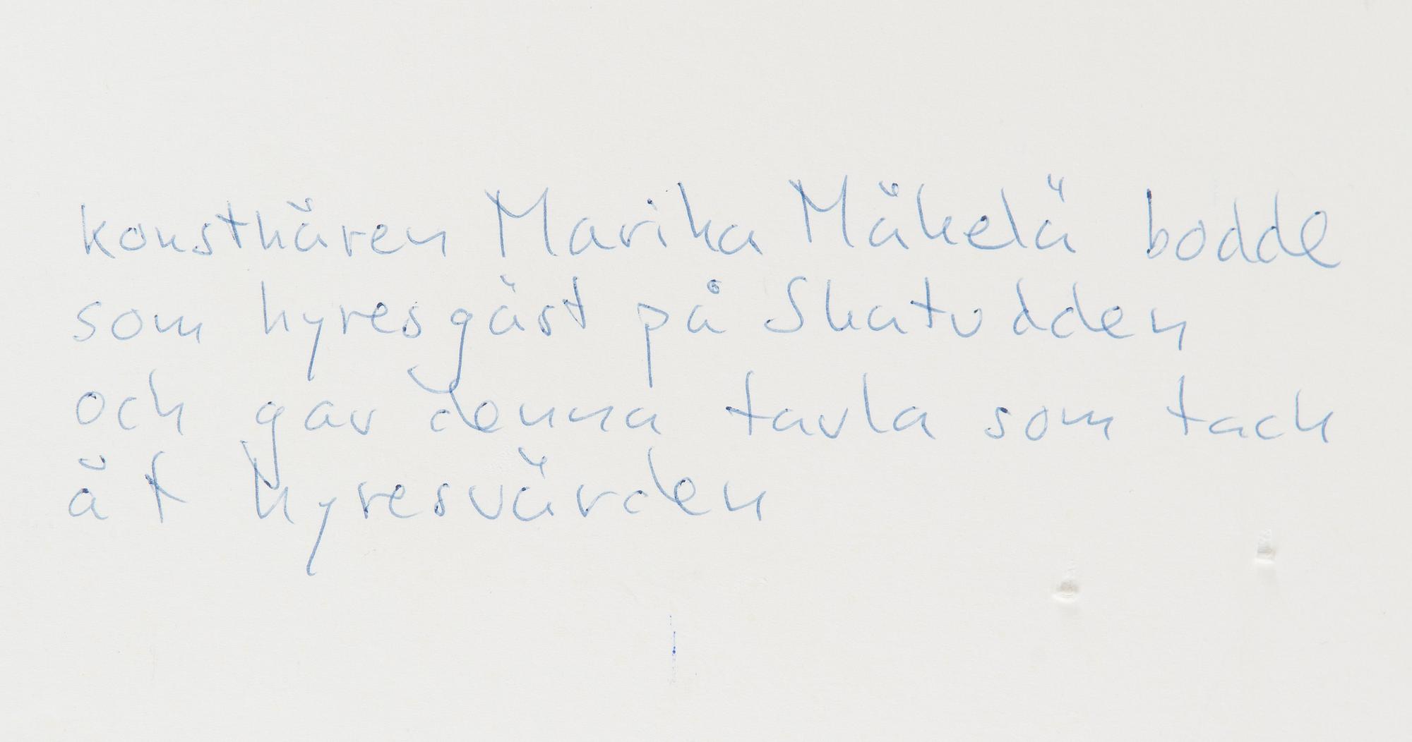 Marika Mäkelä, Sininen sommitelma.