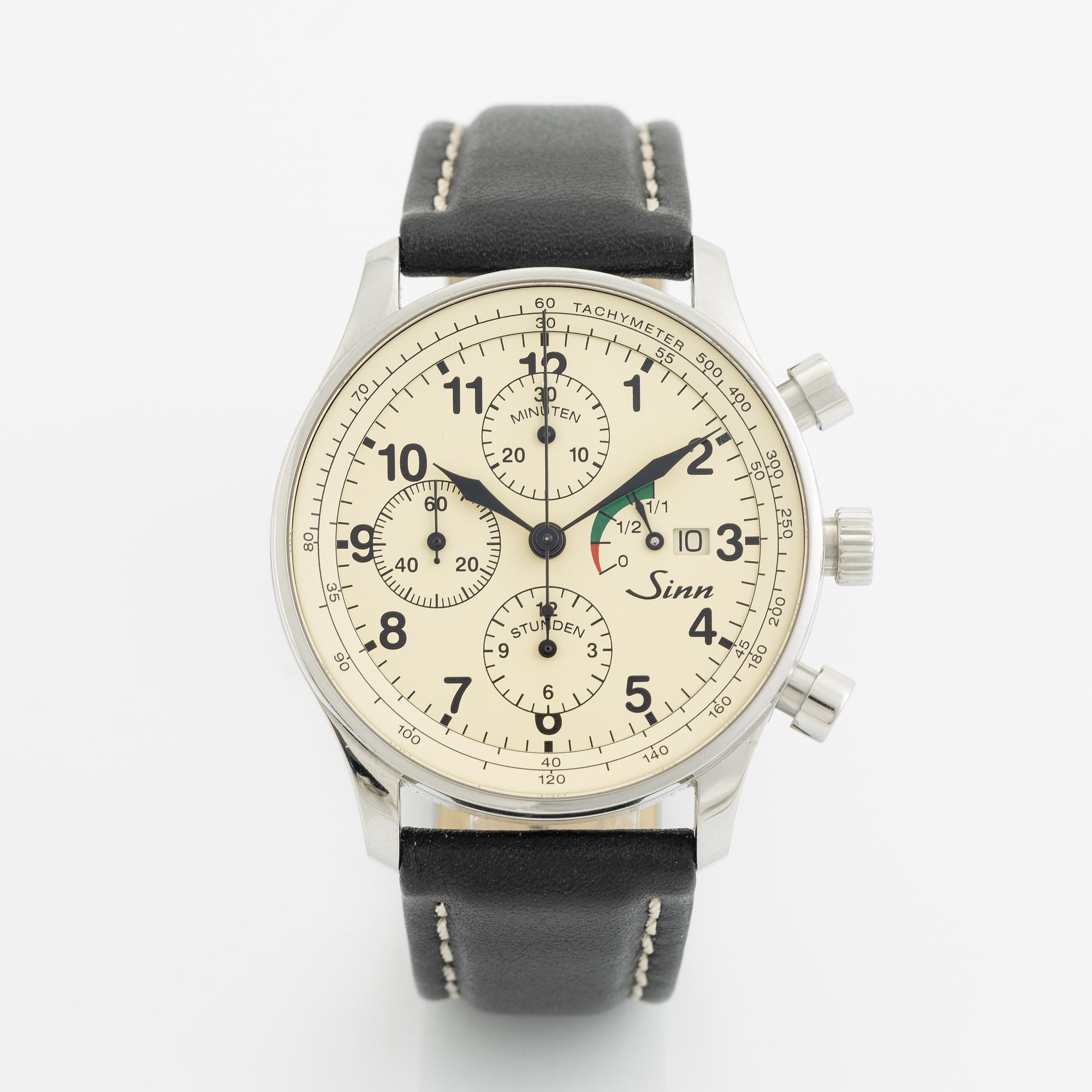 Sinn, Classic, chronograph, wristwatch, 41,5 mm.