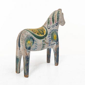Dala horse, folk art, attributed to Karin Nisser, circa 1910.