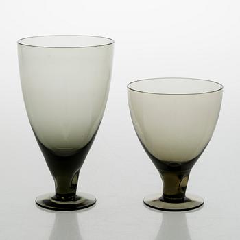 Gunnel Nyman, dricksglass, 7 st, modell "GN 46" Nuutajärvi Notsjö. Formgiven 1948.