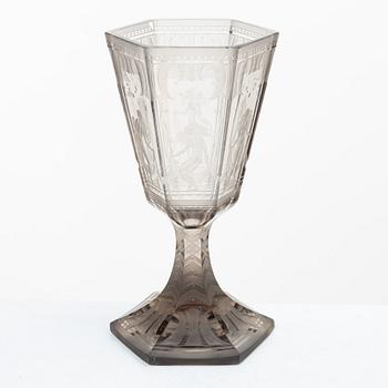 Simon Gate, Vase, "Six Graces", Orrefors, 1925.