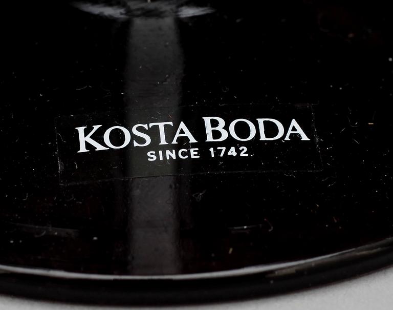 VINGLAS, 4 st, Ulrika Hydman-Vallien, Kosta. Sign.