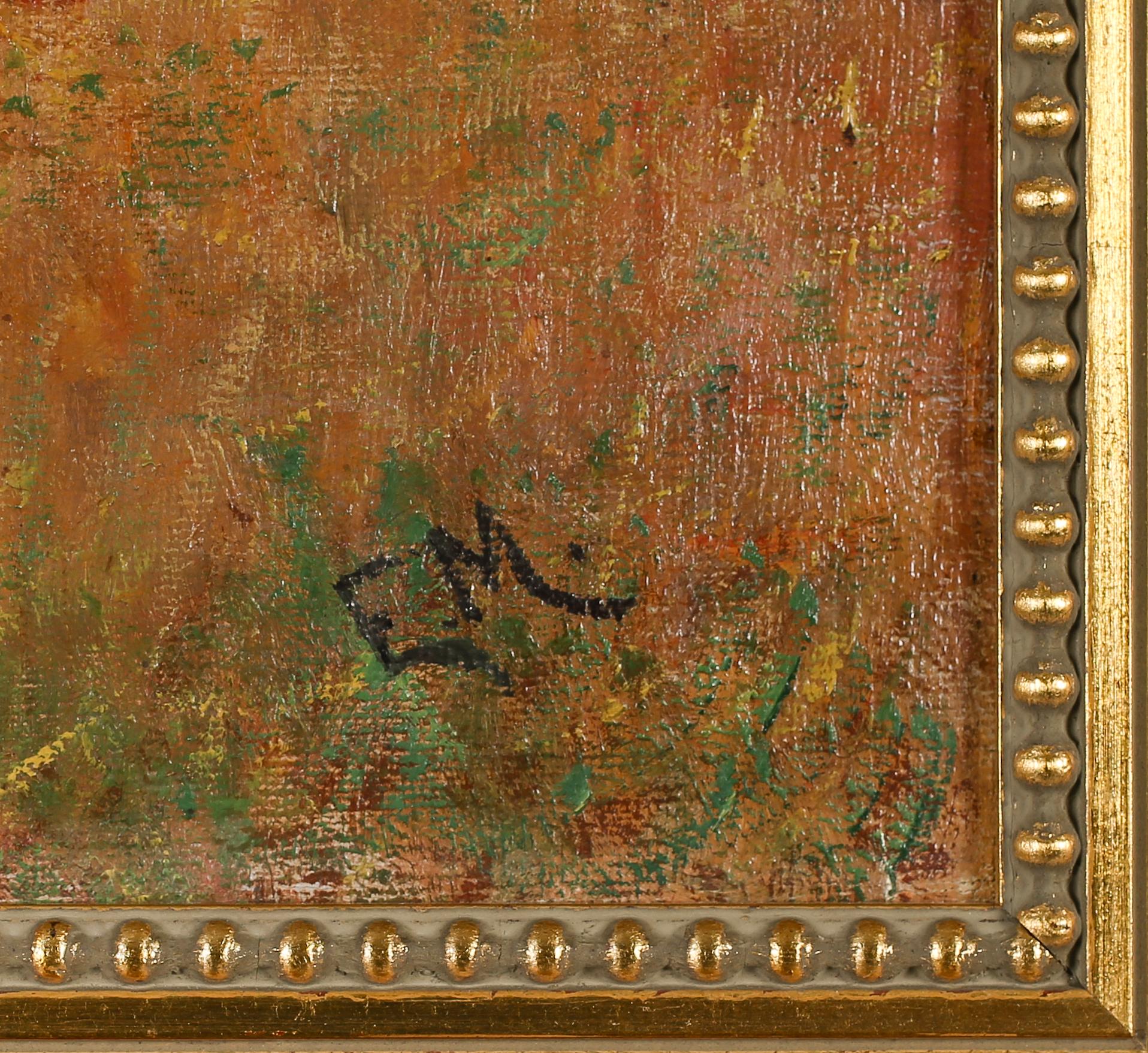 OKÄND KONSTNÄR, olja på duk, monogramsignerad EM, omkring år 1900.