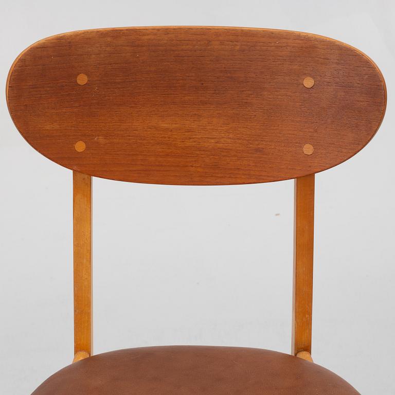 A set of four chairs, Scandinavia, 1950's/60's.