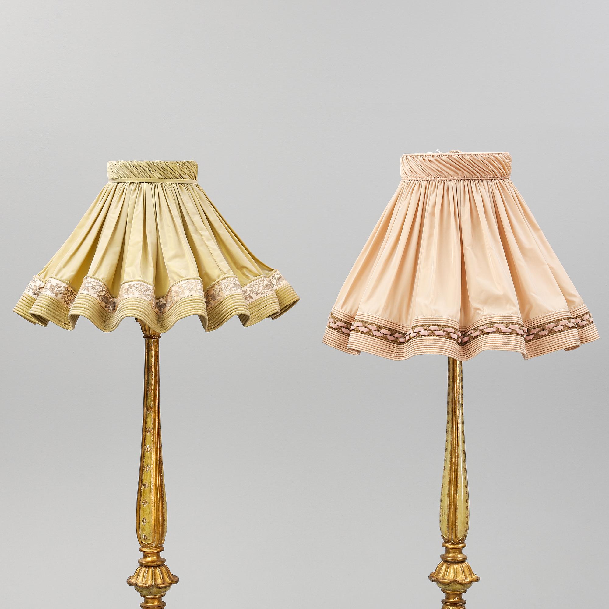 A pair of Louis XVI-style floor lamps, second half of the 20th century.