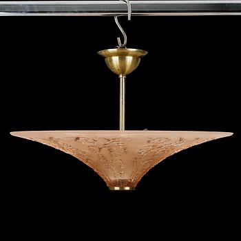 TAKLAMPA, glas, höjd 30 cm.
