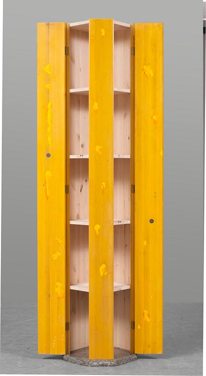A Rolf Hanson yellow painted cabinet, "Pelare" (pillar), Källemo, Sweden, 2000.