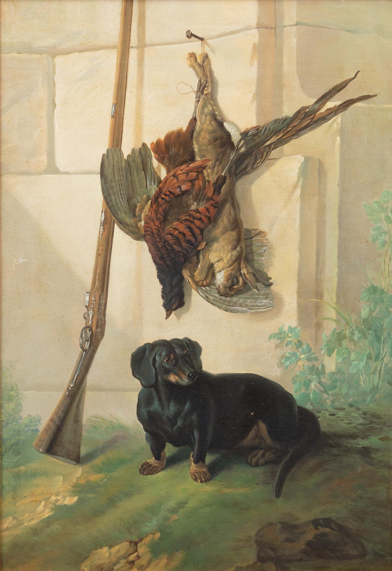 Jean-Baptiste Oudry, kopia efter, Taxen Pehr med jaktbyte.