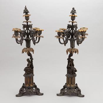 A pair of candelabra, second half of the 19th century.