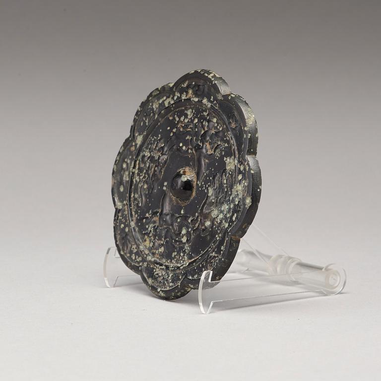 SPEGEL, brons. Tangdynastin (618-907 e.Kr.).