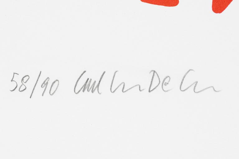 Carl Johan De Geer, färglitografi, signerad 58/90.