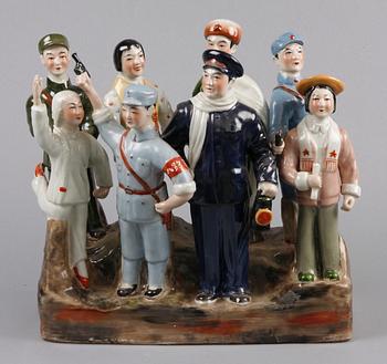FIGURGRUPP, porslin, Kina, 1900/2000-tal.