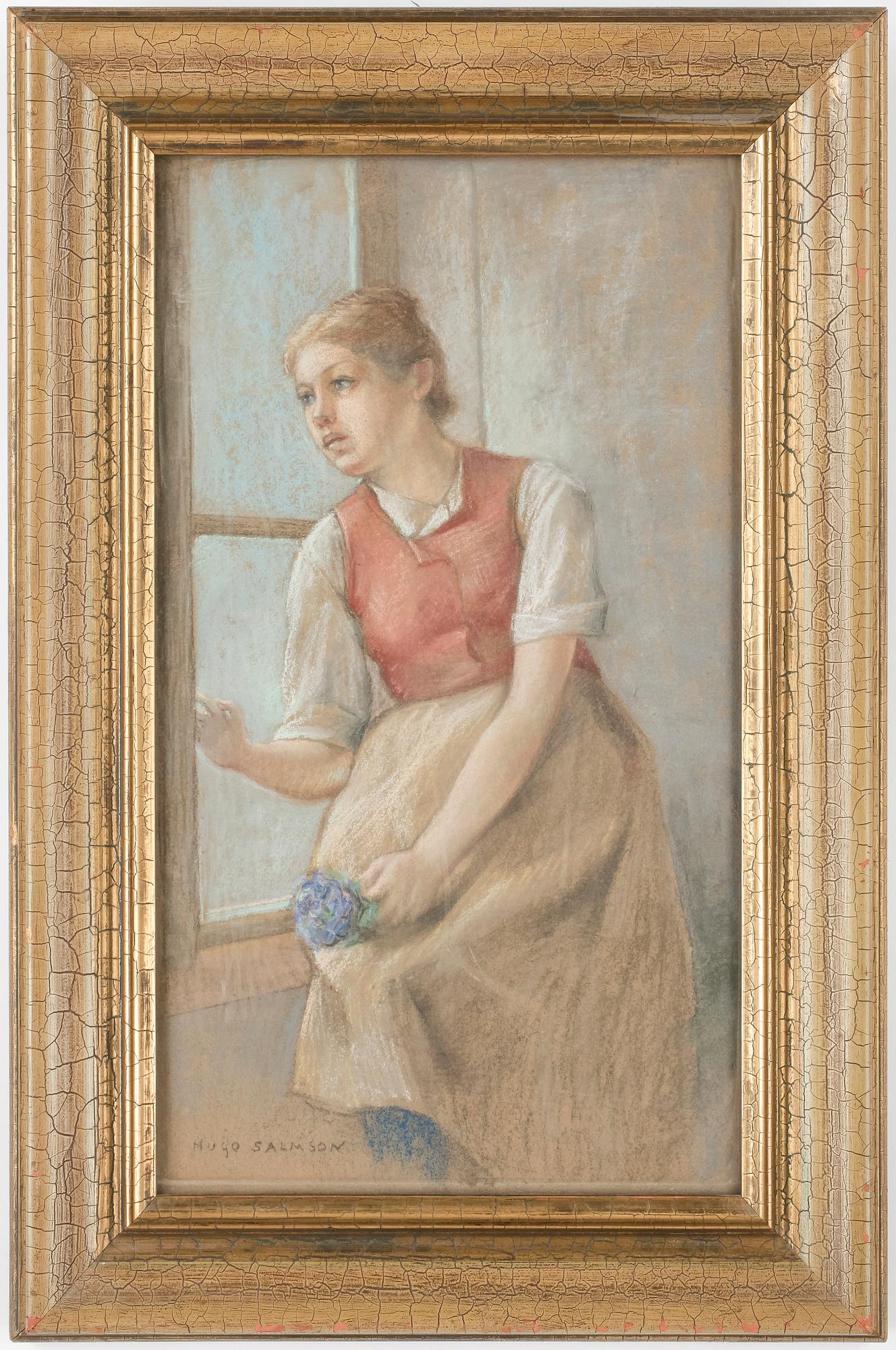 HUGO SALMSON, pastell, signerad.