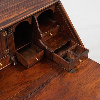 A 18th century walnut secretaire.