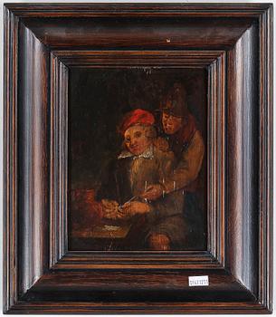 OKÄND KONSTNÄR, olja på pannå, 16-1700-tal.