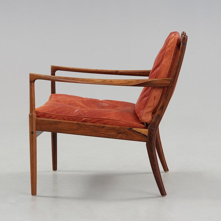 An Ib Kofod Larsen palisander easy chair 'Samsö', OPE-möbler, Sweden 1960's.