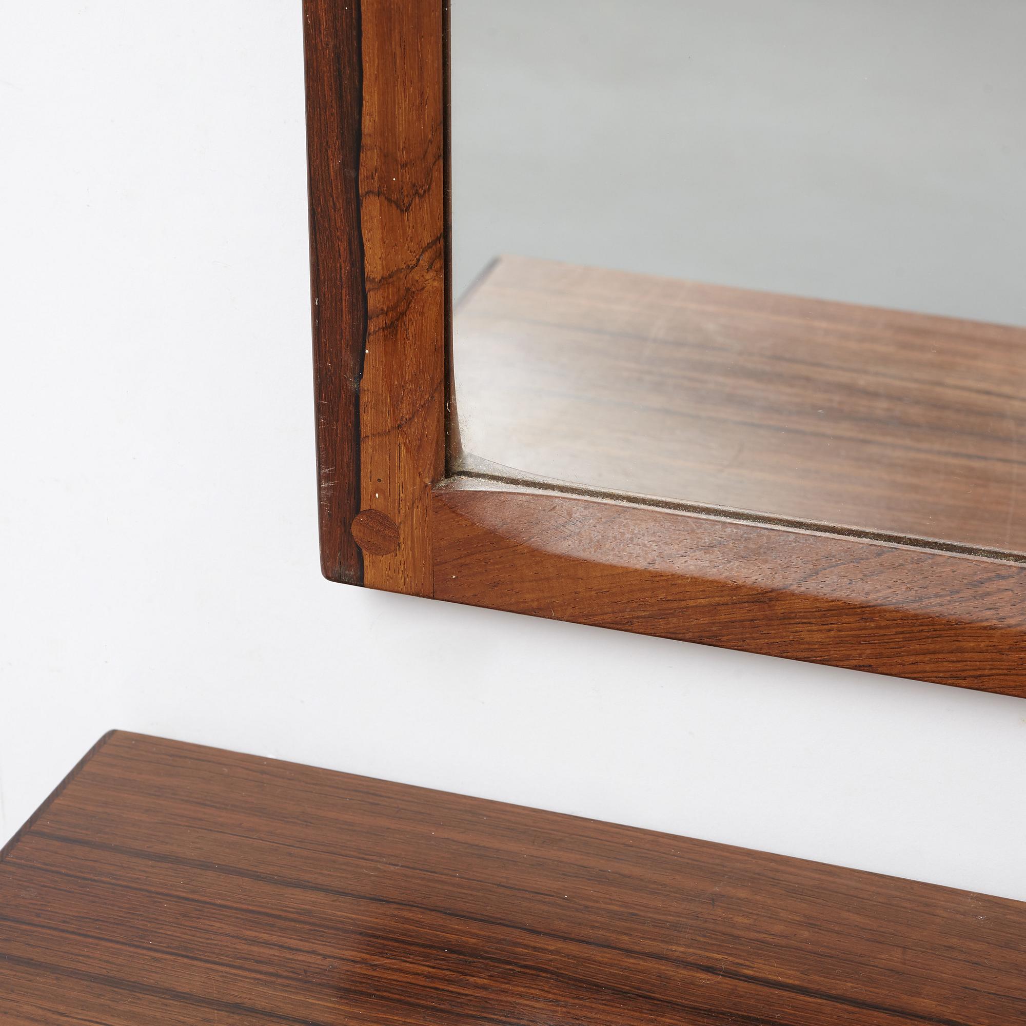 AKSEL KJERSGAARD, hallmöbel och spegel, Odder, Danmark, 1950-/60-tal.