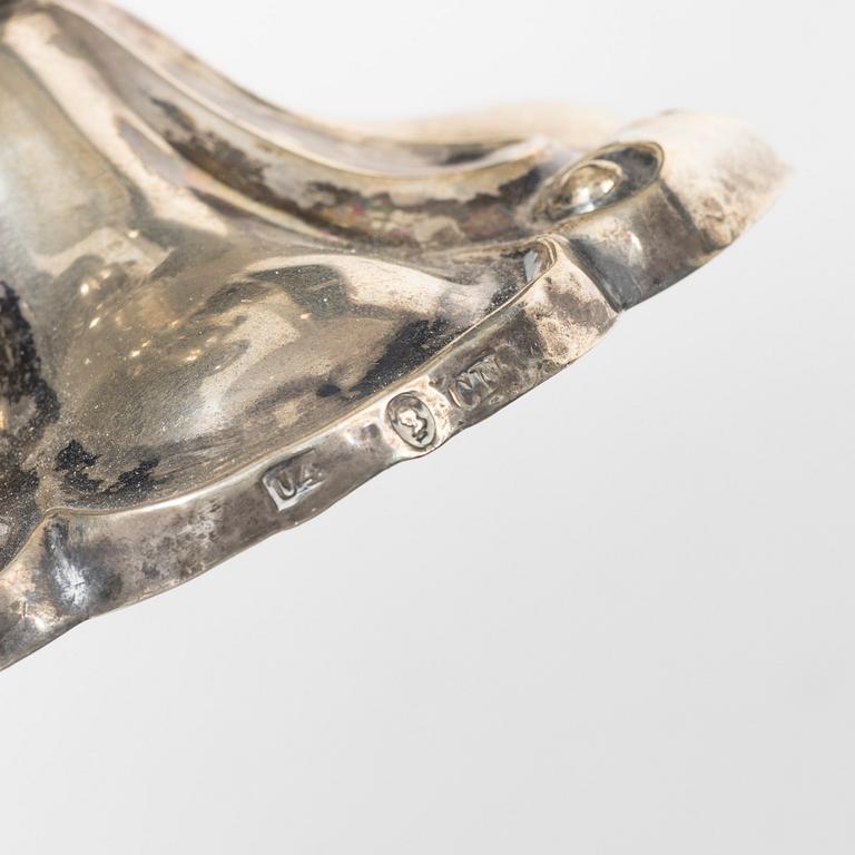 Carl Nyström, pair of silver candelsticks, Stockholm, 1850.