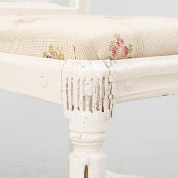 A pair of Gustavian chairs, late 18th century.