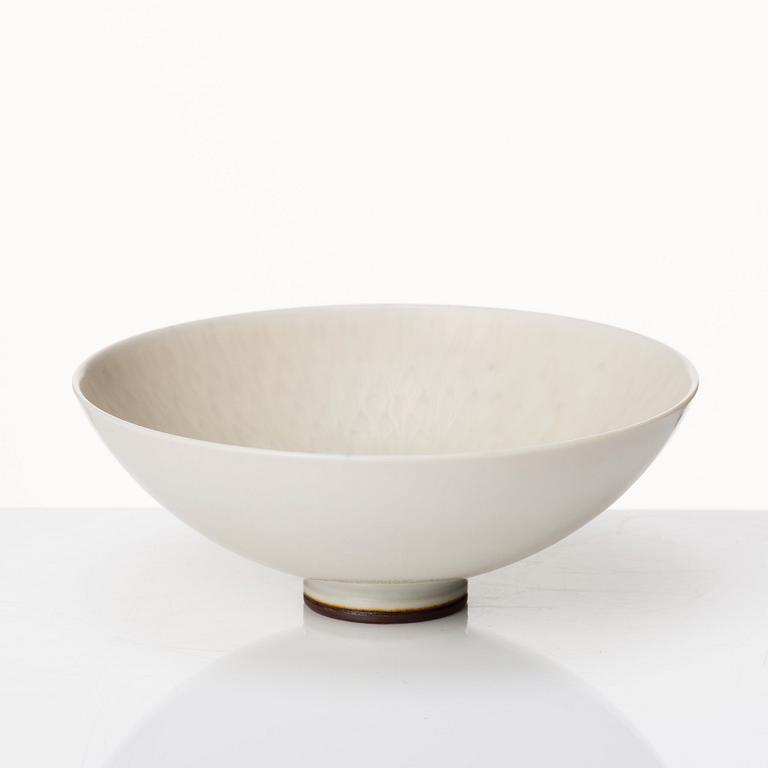 Berndt Friberg, a set of three stoneware vases and a bowl, Gustavsbergs studio, Sweden 1964-76.