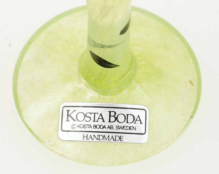 POKALGLAS, 4 st, Ulrika Hydman-Vallien, Kosta Boda.