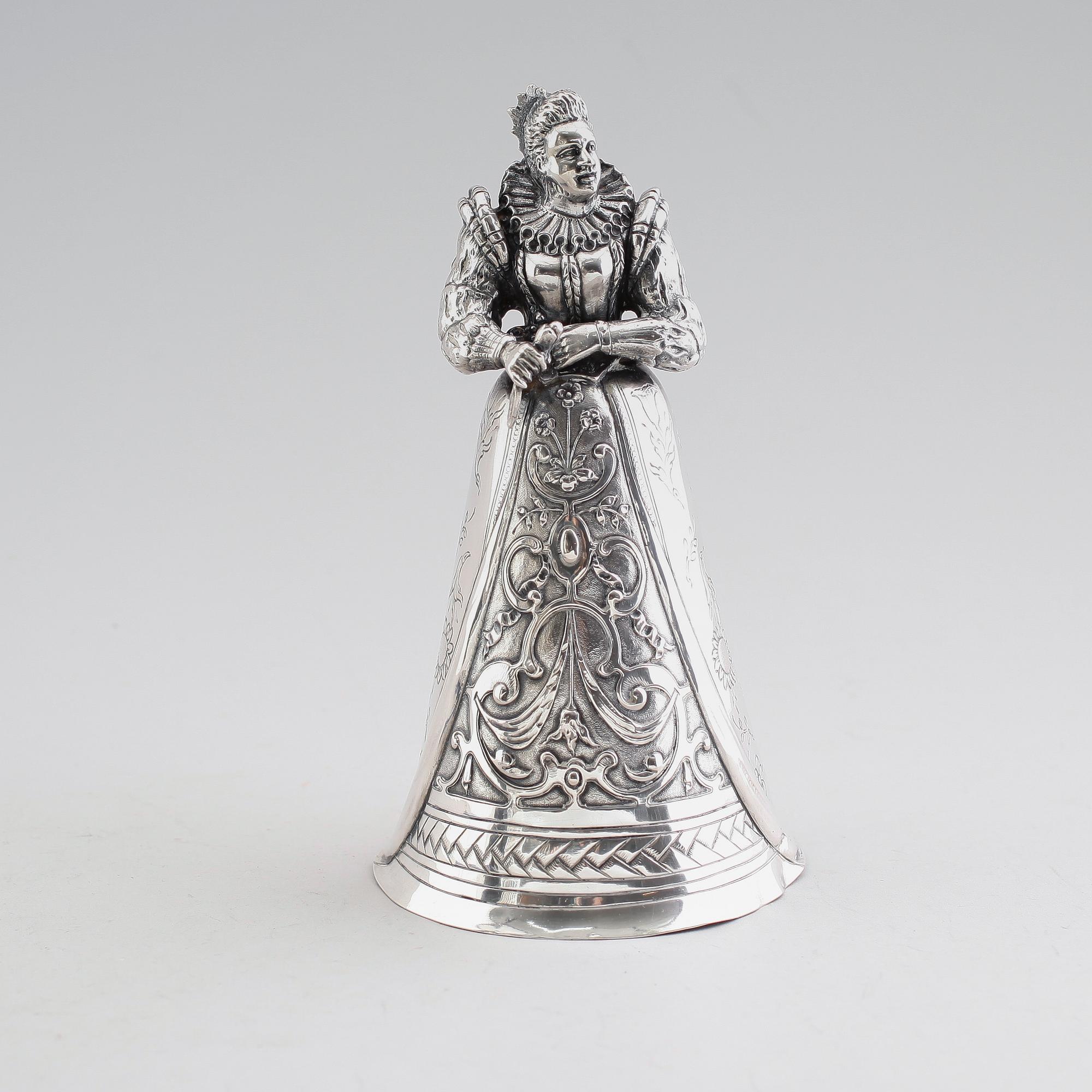 FIGUR, silver, möjligen Frankrike. Vikt ca 410 gram.