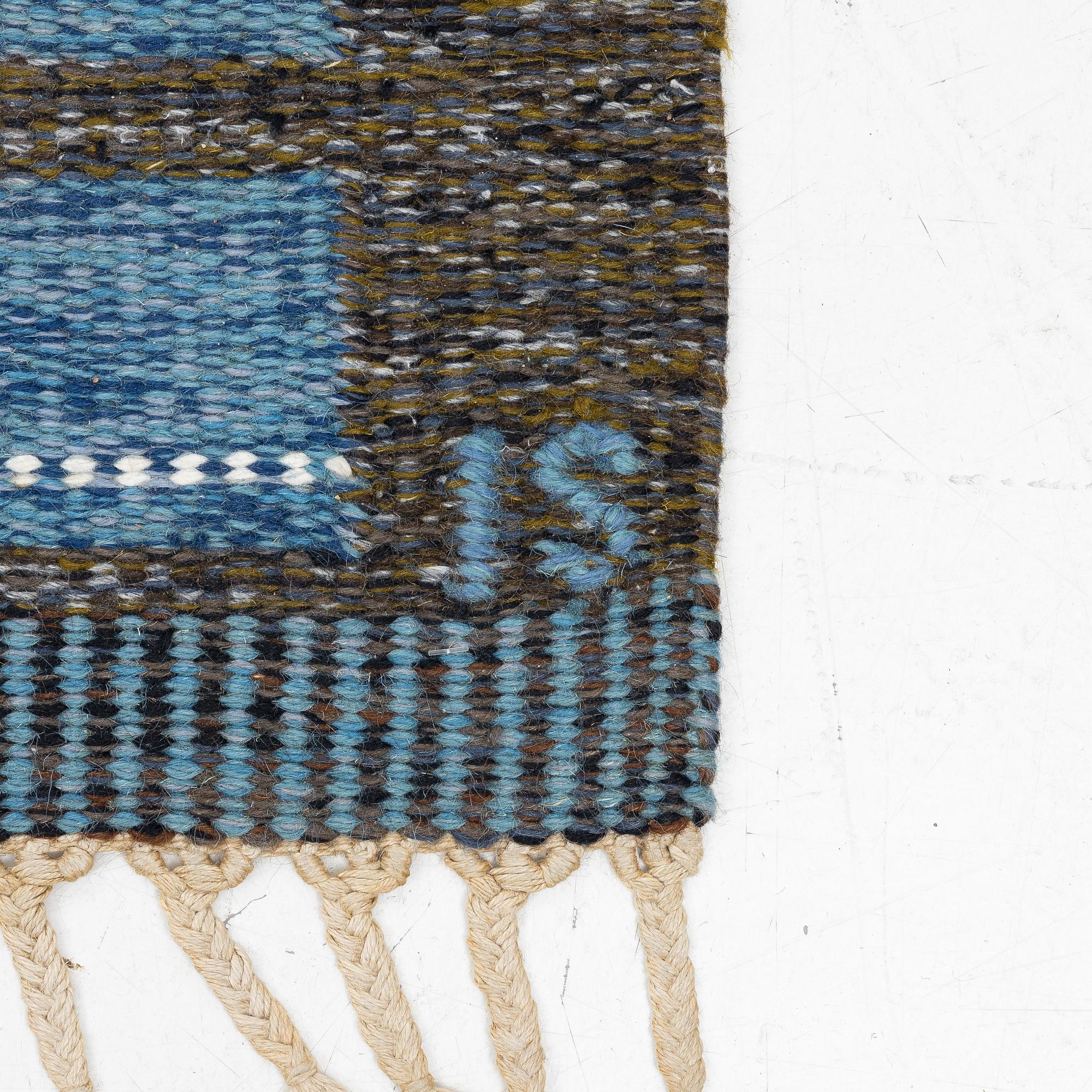 Ingegerd Silow, matta, rölakan, "Örbyhus", signerad IS, komponerad 1970, ca. 225 x 165 cm.