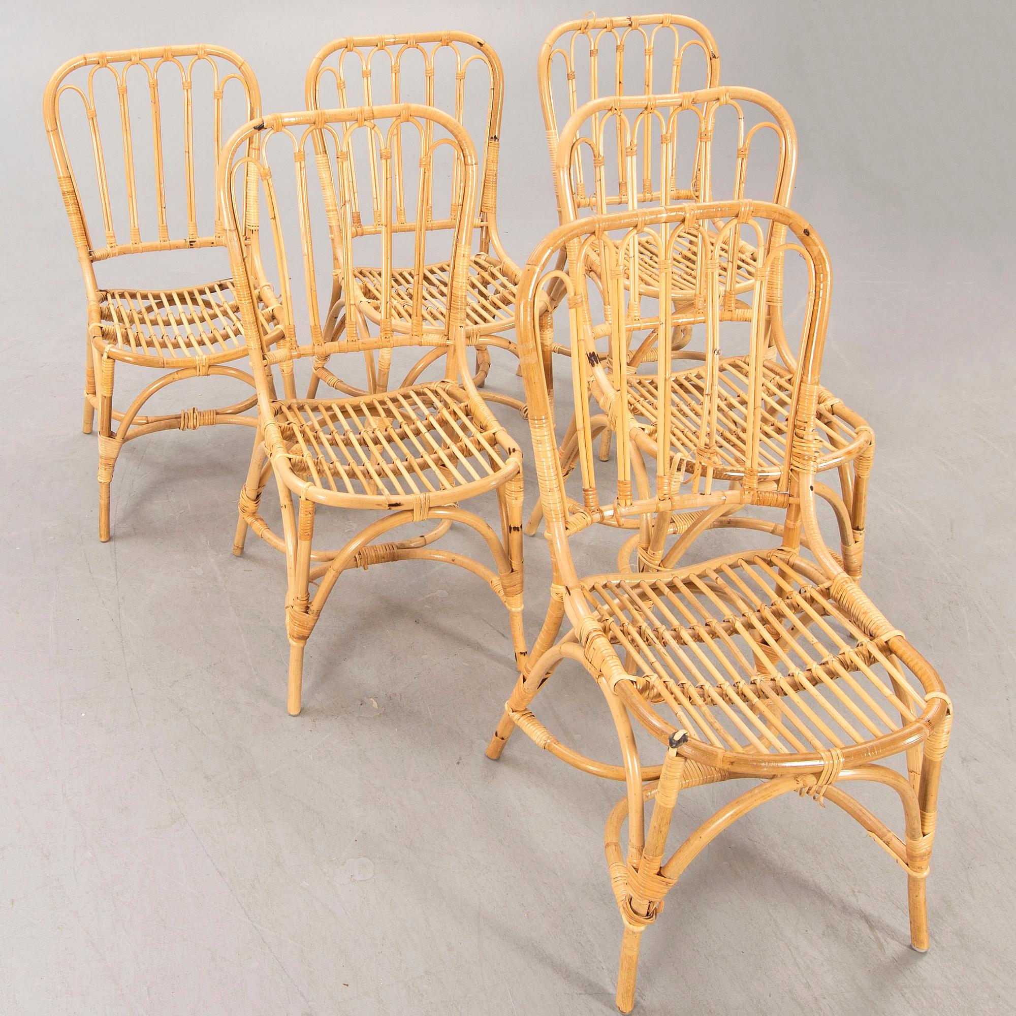 Josef Frank, stolar, 6 st, modellnr 1184 för Firma Svenskt Tenn.