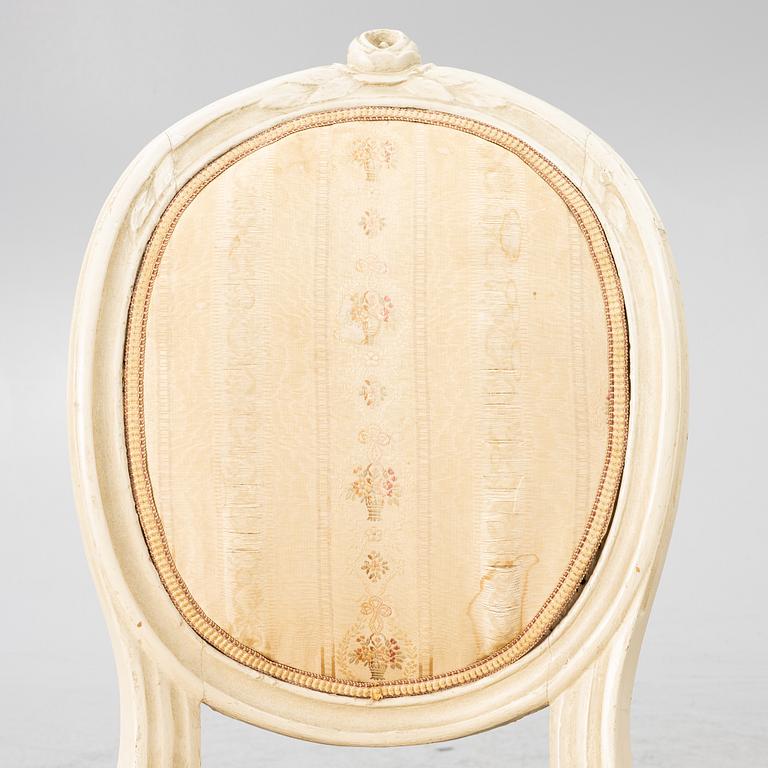 A pair of Gustavian chairs, Stockholm, late 18th century.
