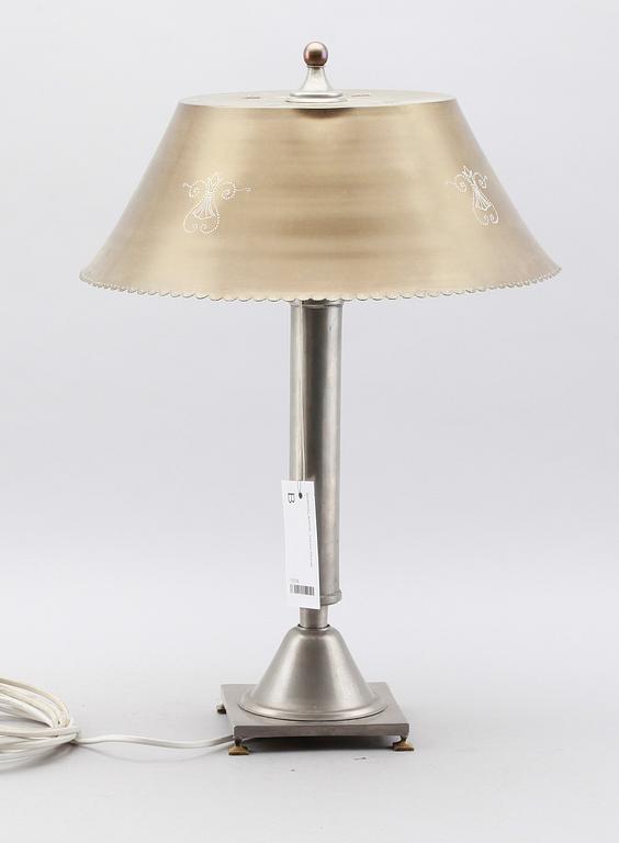 Hugo Gehlin, bordslampa, Ystad Metall 1929.