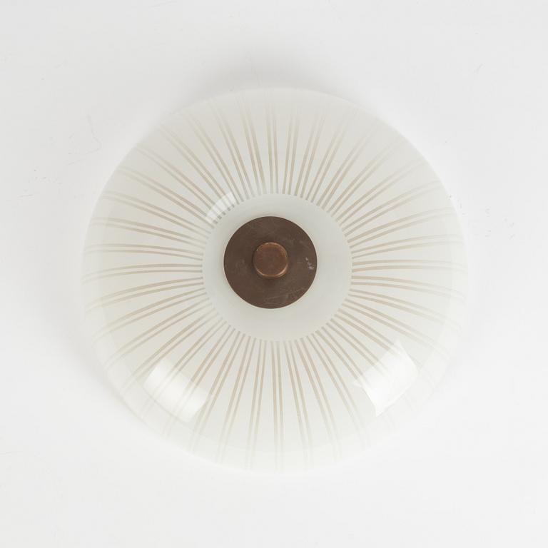 A pair of Swedish Modern ceiling lamps, 1940's.