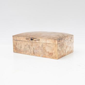 Box, silver with cabochon-cut stone, John E. Anderson, first half of the 20th century.