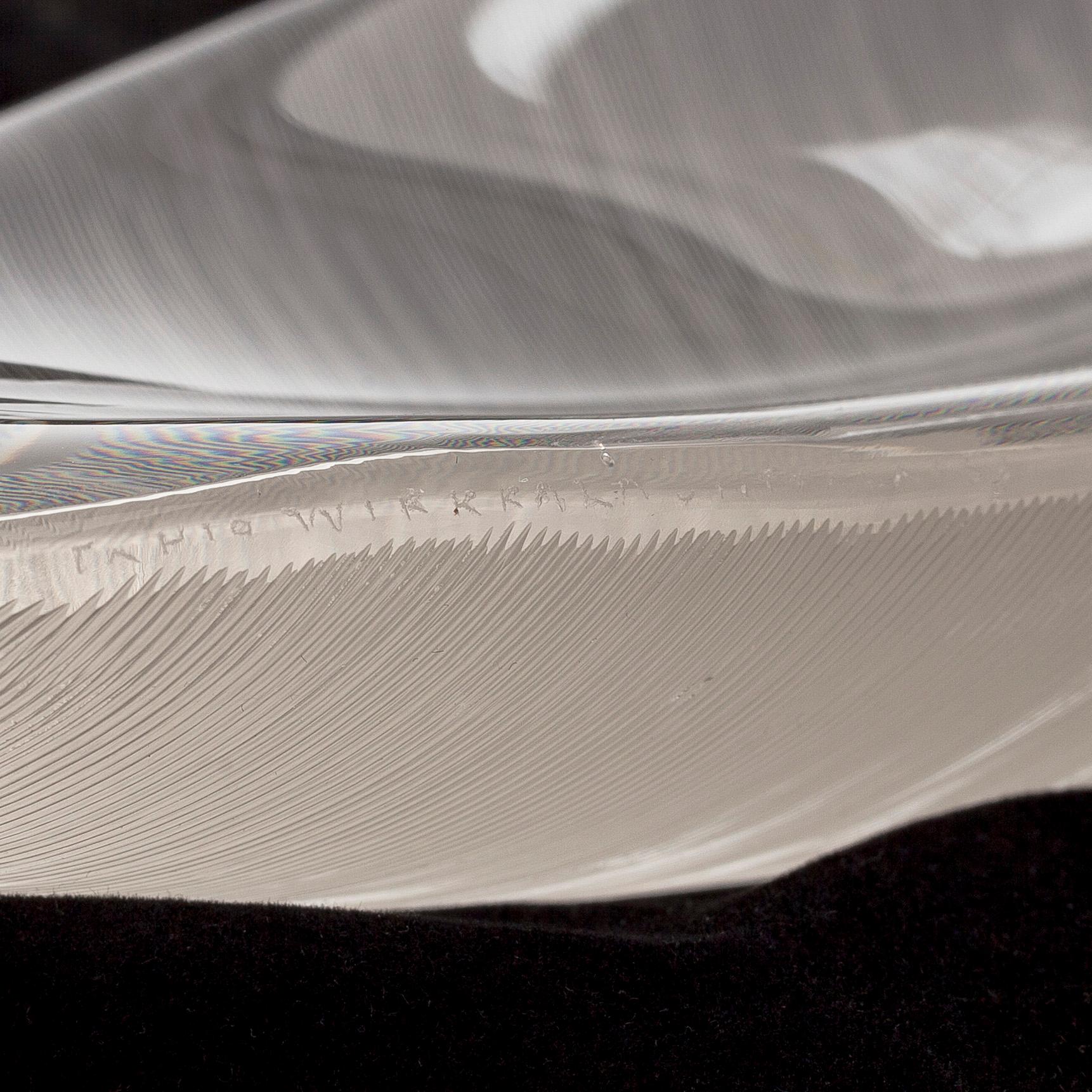 Tapio Wirkkala, konstglas, 3869, "Sulka" (Fjäder), signerad Tapio Wirkkala, Iittala -57.