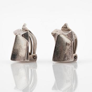 Björn Weckström, Earrings, a pair, "Muletta", sterling silver, Lapponia.