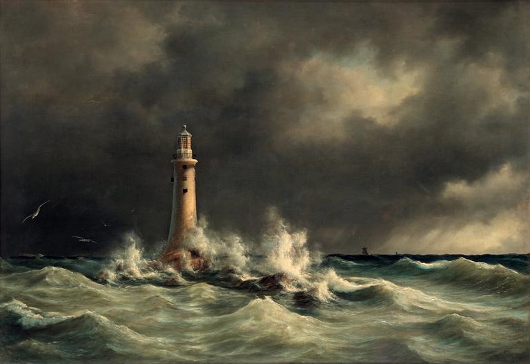 Anton Melbye, Lighthouse at Stora Bält.