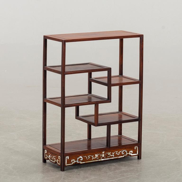 Chinese hardwood shelf , 20th century, China.