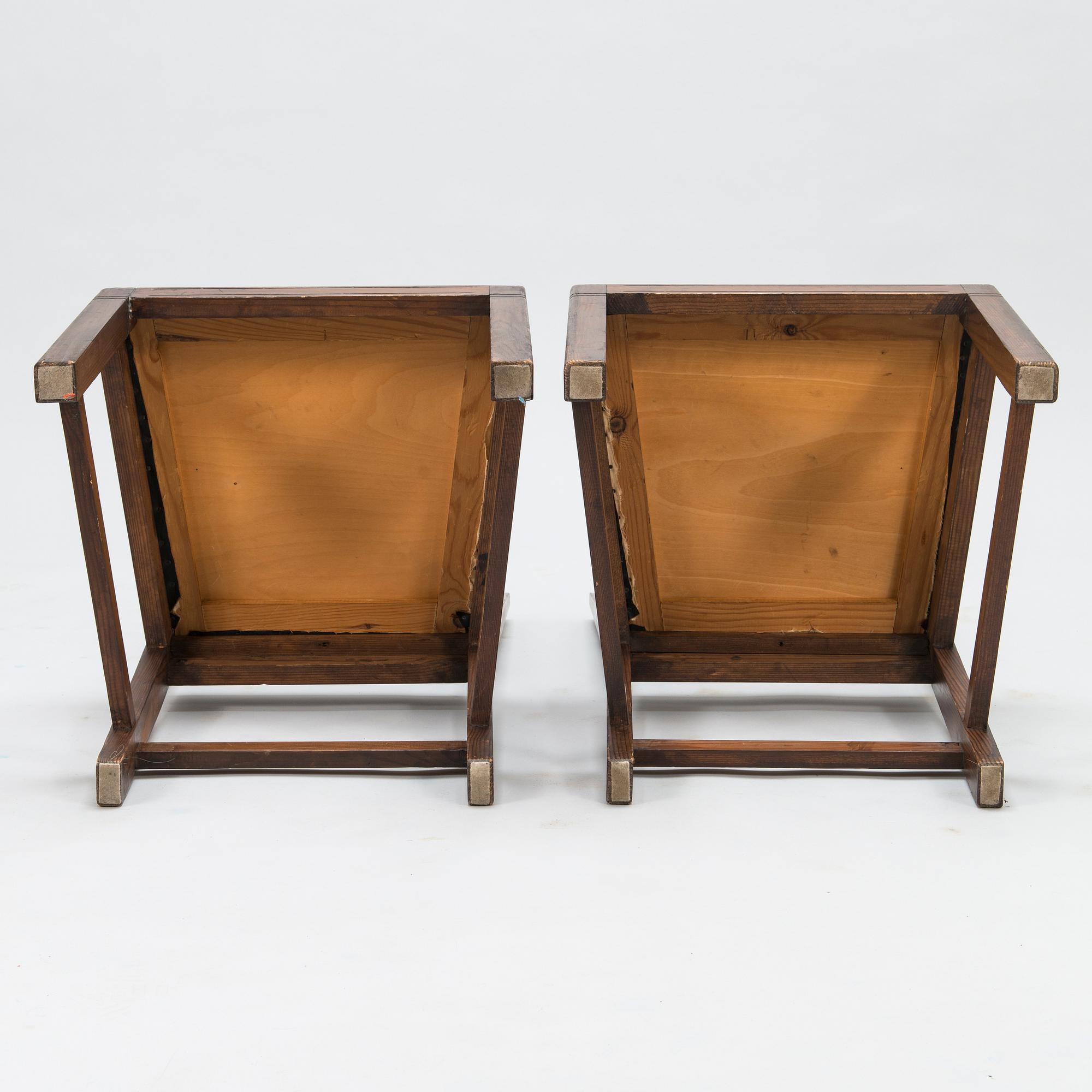 MIKKO S. NUPPONEN, a set of six 1930's 'Jukola' chairs for HMN Huonekaluliike Mikko Nupponen. Finland.