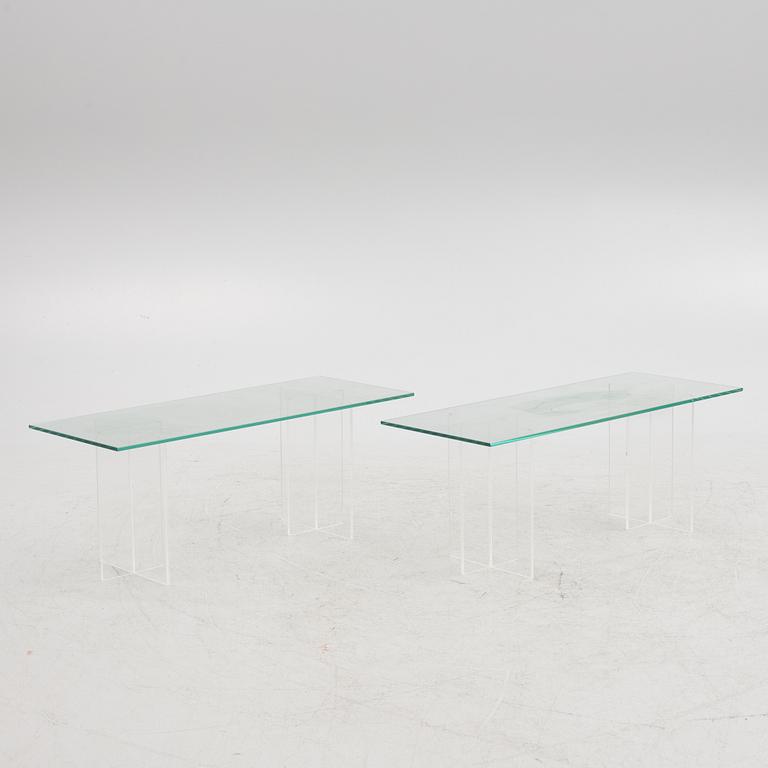 Tables, a pair, contemporary.