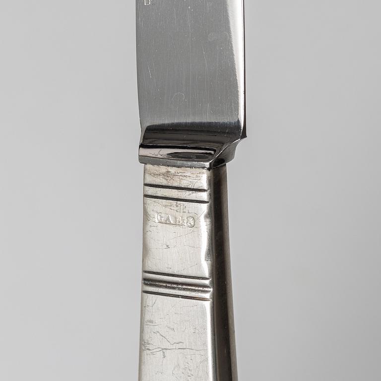 Jacob Ängman, bestickservis, 69 delar, silver, "Rosenholm", GAB, Stockholm, 1955-64.