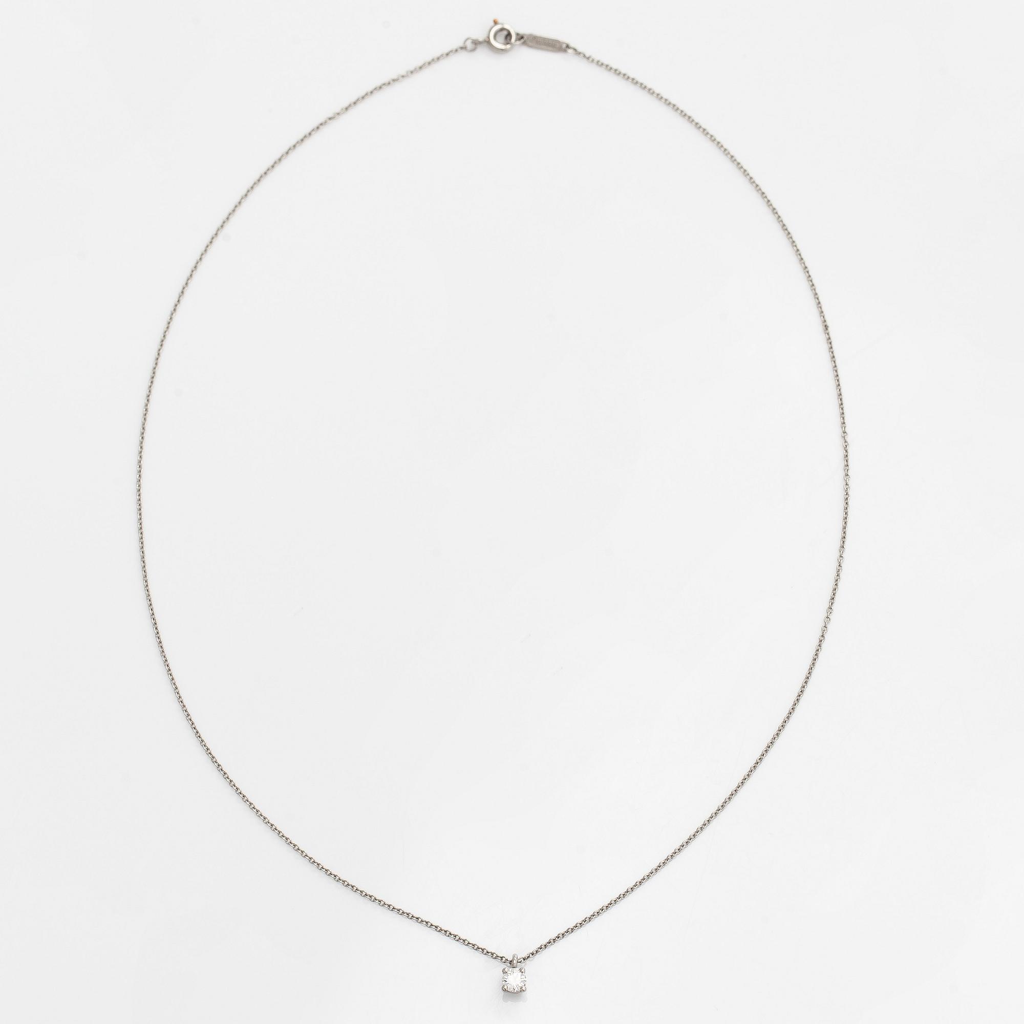 Tiffany & Co, kaulakoru, platinaa ja briljanttihiottu timantti.