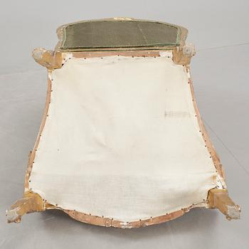 KARMSTOLAR, ett par, rokokostil 1800-tal.