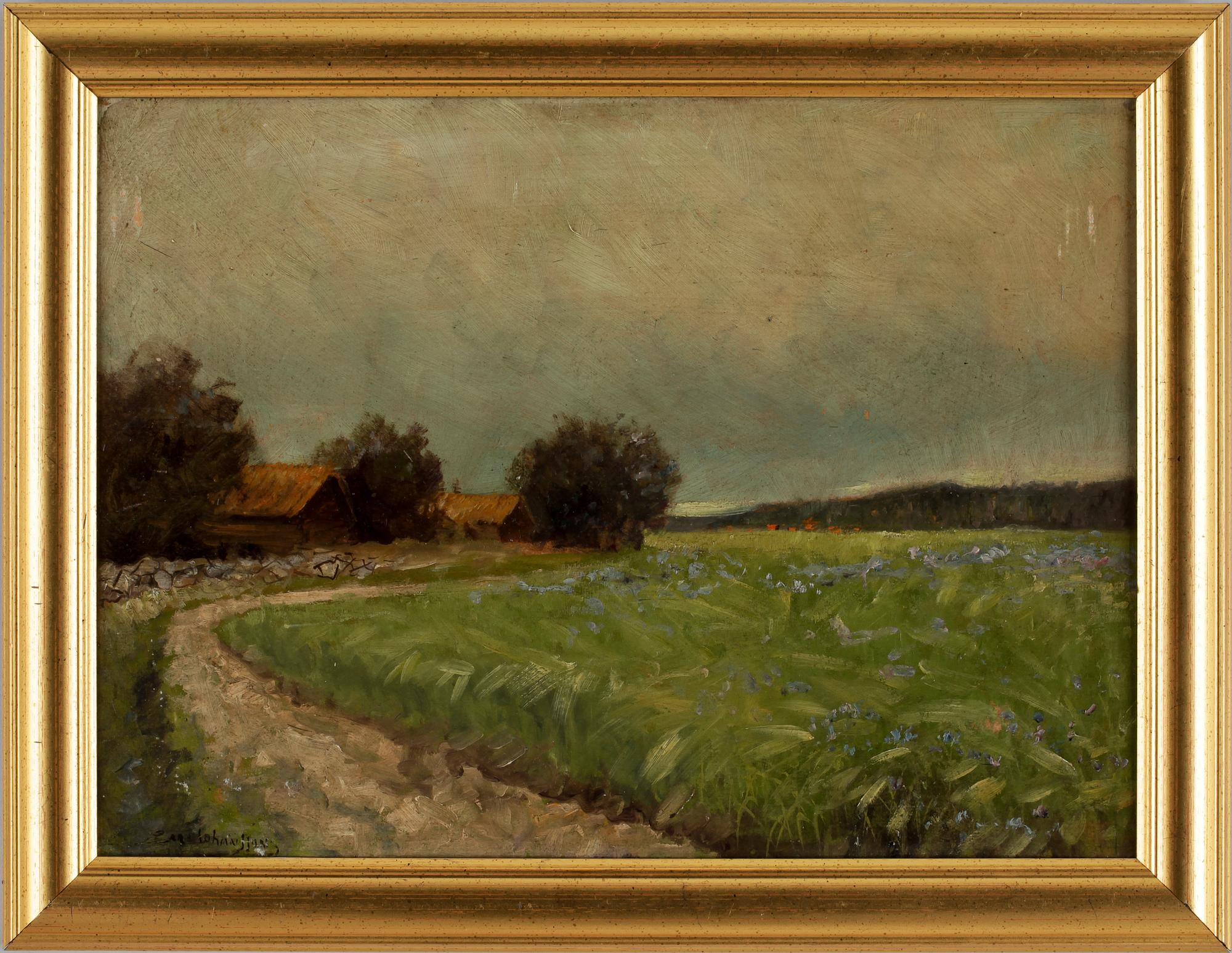 CARL JOHANSSON, olja på pannå. Sign.