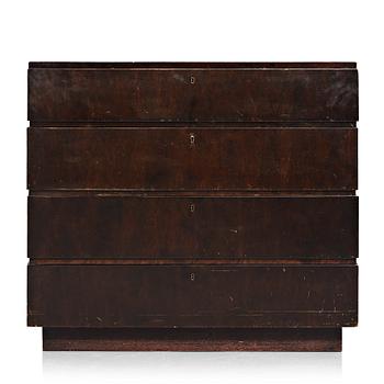 301. Axel Einar Hjorth, a darkly stained birch chest of drawers, "Typenko", Nordiska Kompaniet 1932.