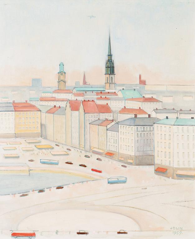 Einar Jolin, Utsikt över Kornhamnstorg och Gamla stan.