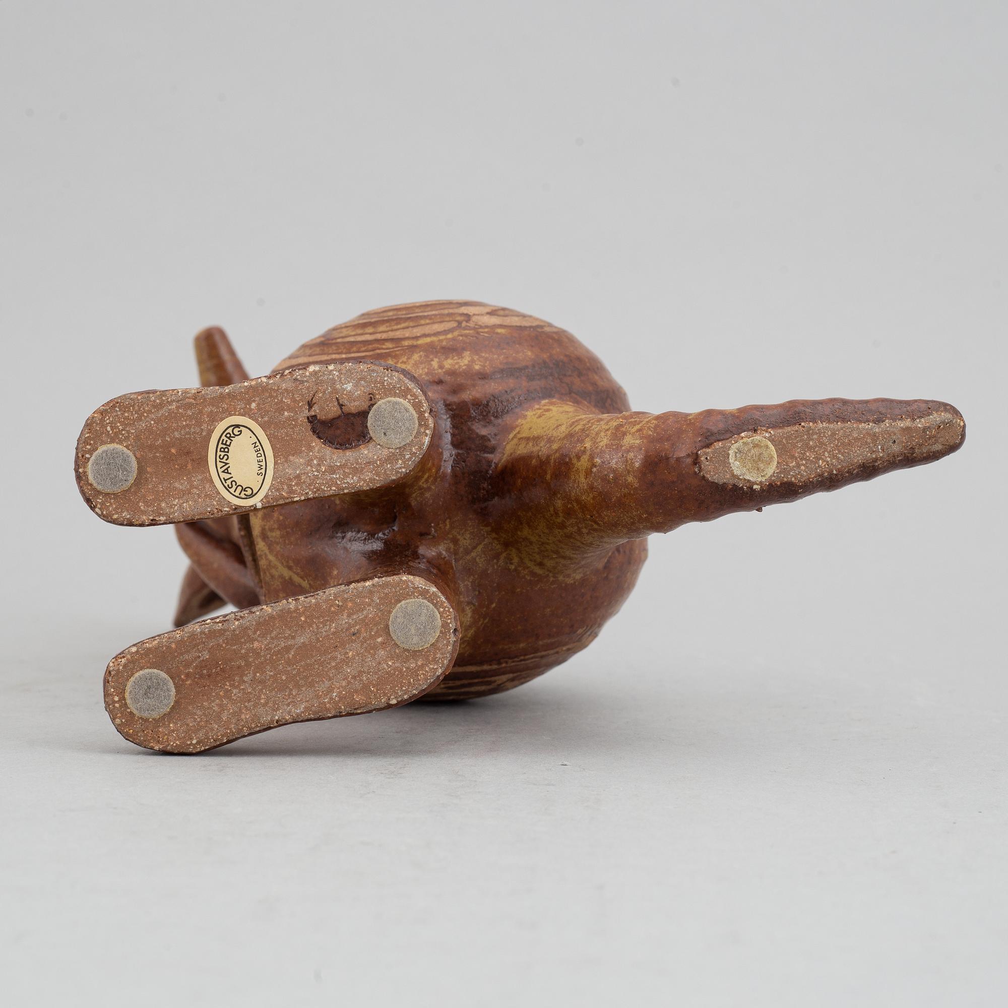 Lisa Larson, figuriin, kivitavaraa, "Kenguru", "Stora Zoo" sarjasta, Gustavsberg.